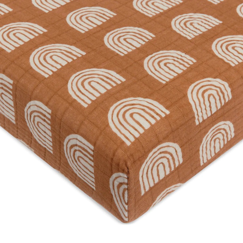 Muslin Crib Sheet – Rainbow