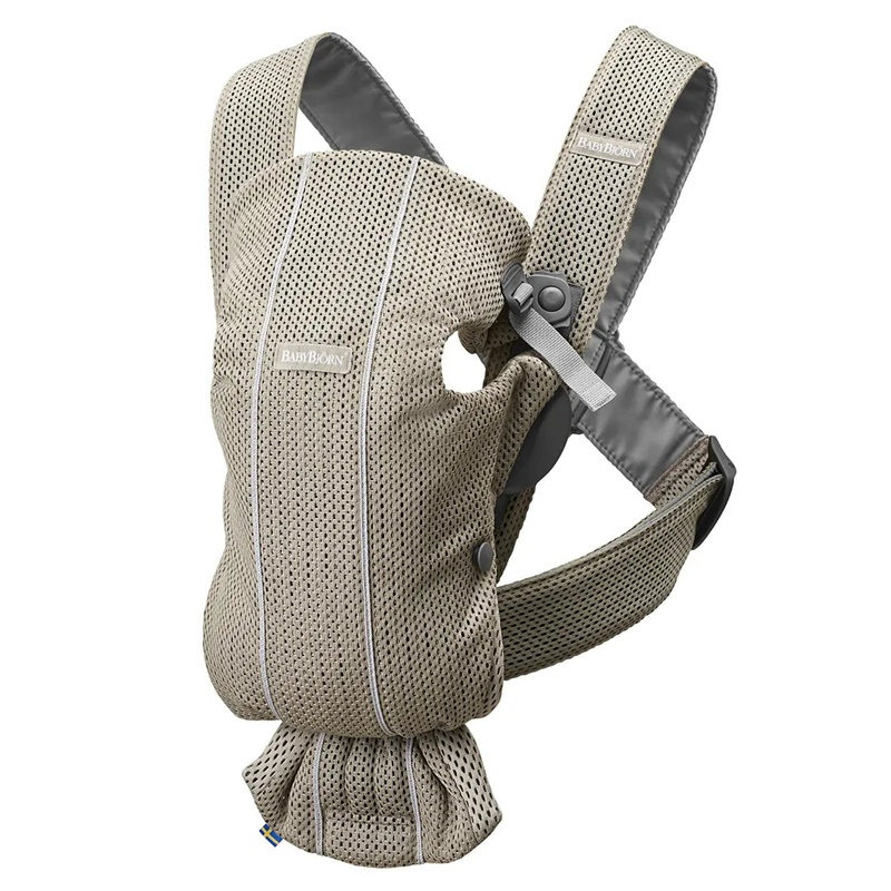 Baby Carrier Mini, Greige, 3D Mesh (See Description)