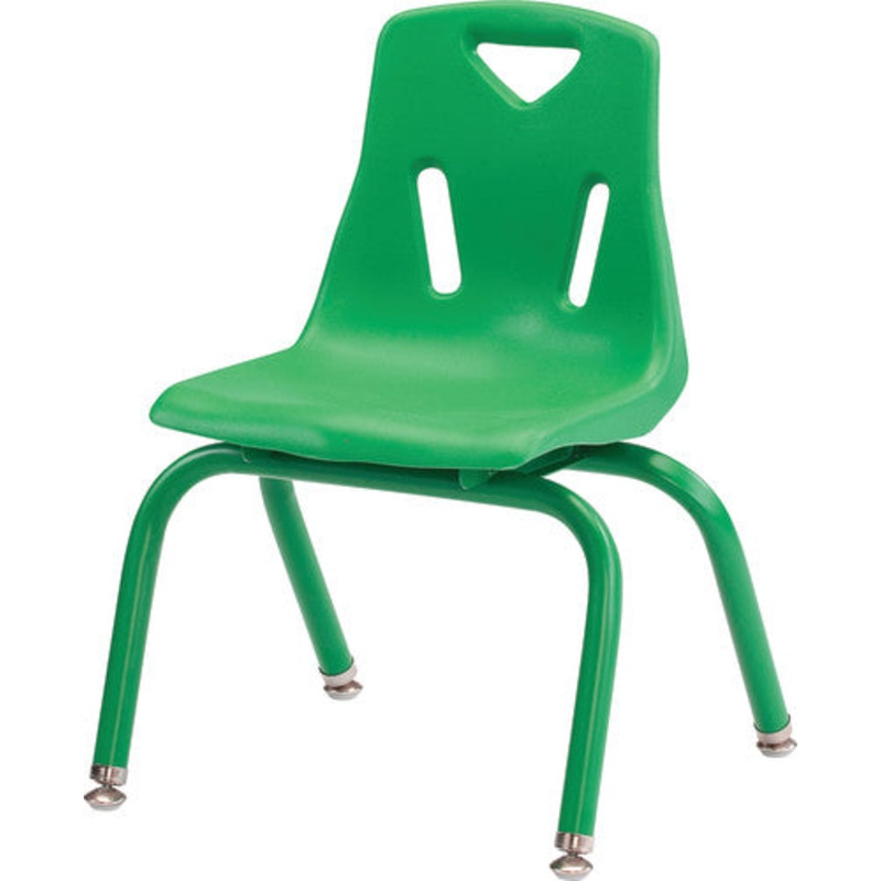 Berries Stacking Chair with Powder-Coated Legs – 12″ Ht – Green