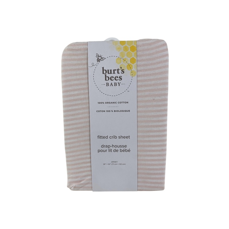 Burt’s Bees Baby Fitted Crib Sheet, Blossom, 28″ x 52″