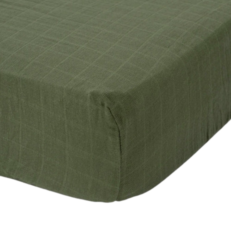 Cotton Muslin Crib Sheet – Fern