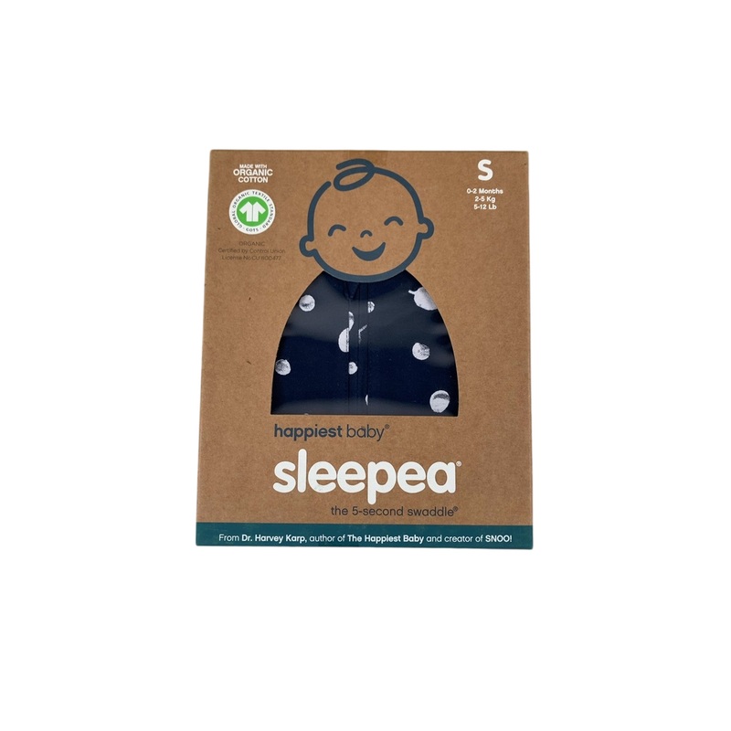 Happiest Baby Sleepea Swaddle, Midnight Navy Planets, Small