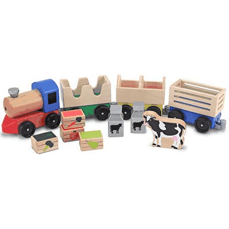 Melissa & Doug Farm Train Toy Set