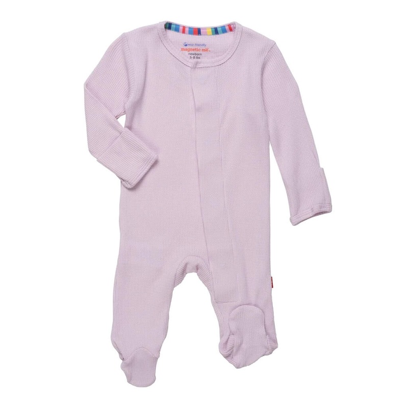 Modal Waffle Footie Lilac Snow