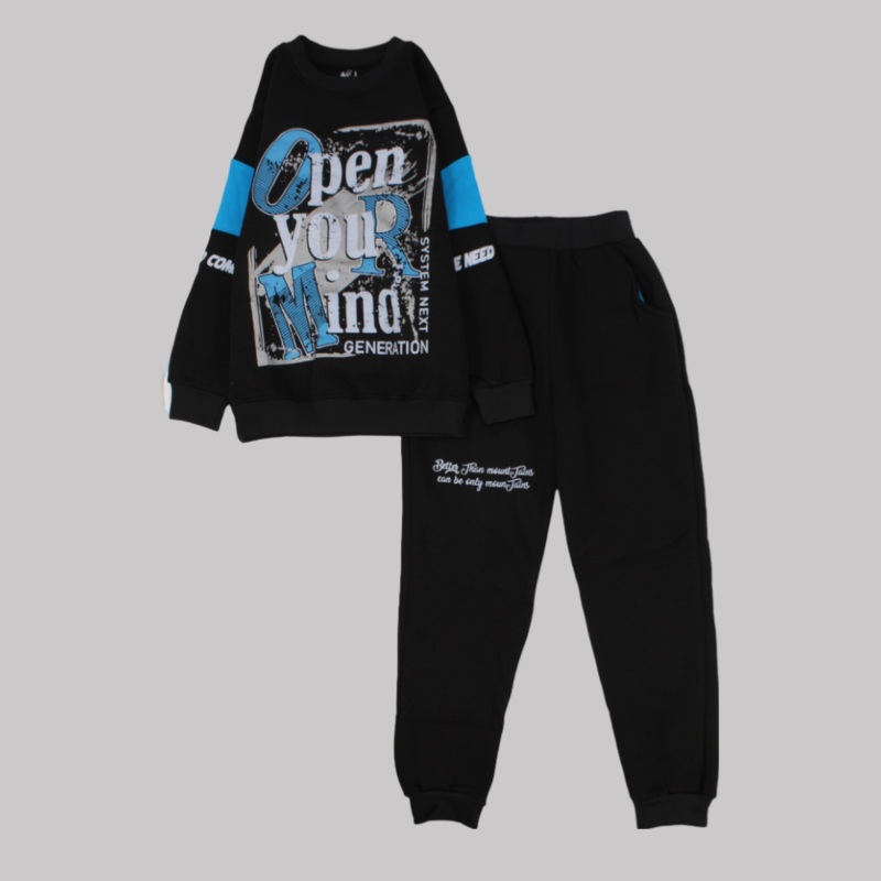 “Open Your Mind” Long-Sleeved Fleeced Pajama