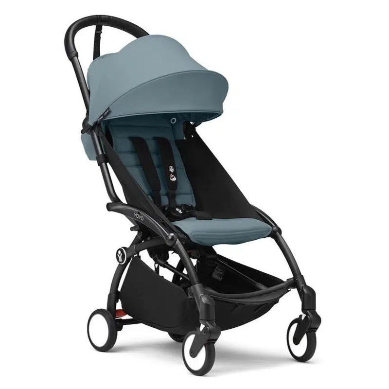 Stokke – YOYO 3 Stroller 6+ – Black Frame + Aqua