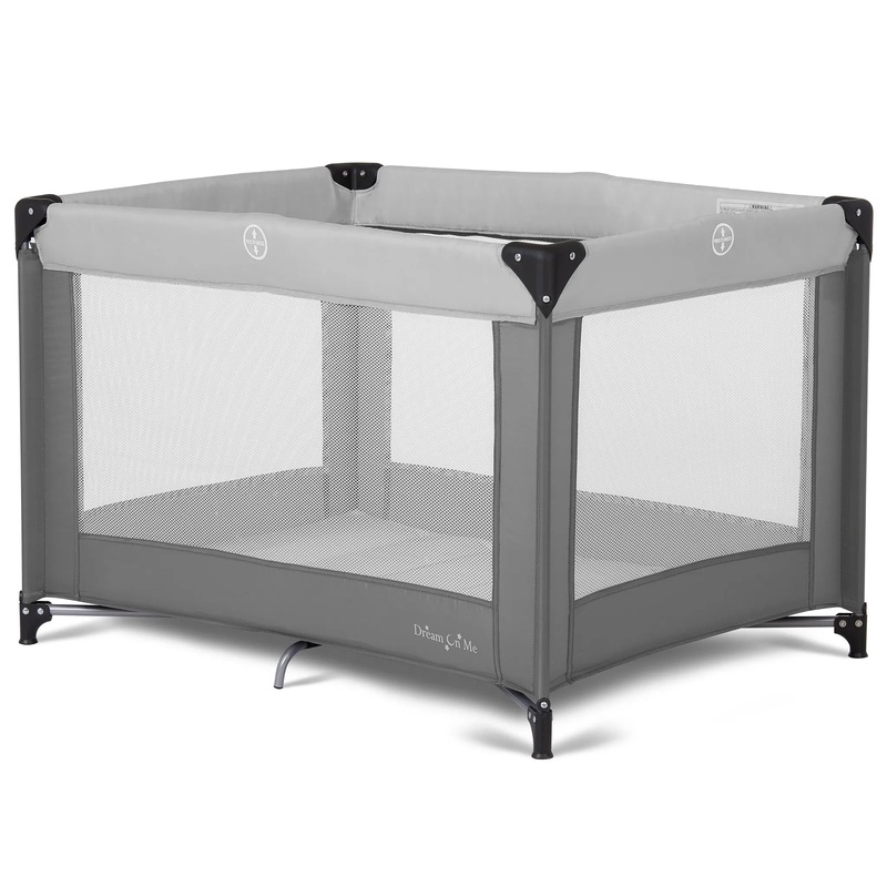 Zazzy Portable Playard with Bassinet – Gray