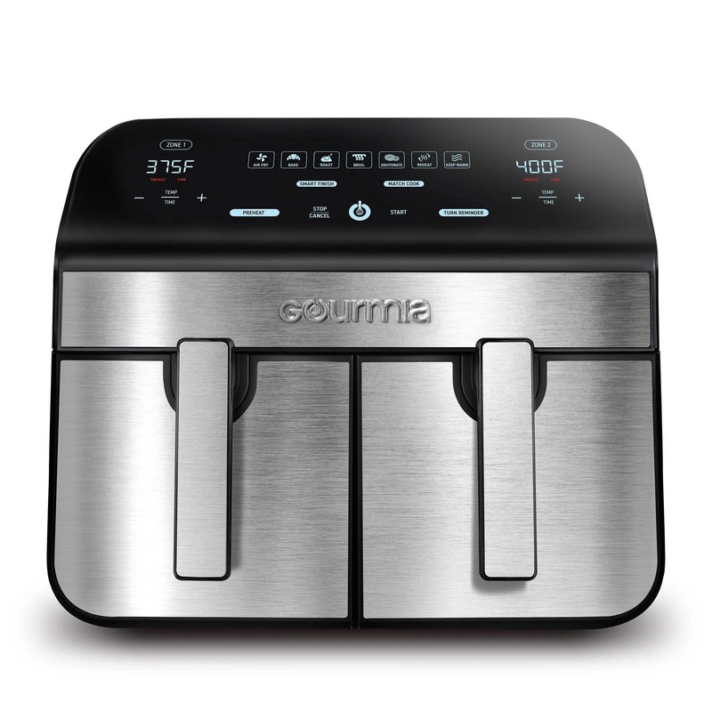10-Qt. Dual Basket Digital Air Fryer with Smart Finish & Match Cook