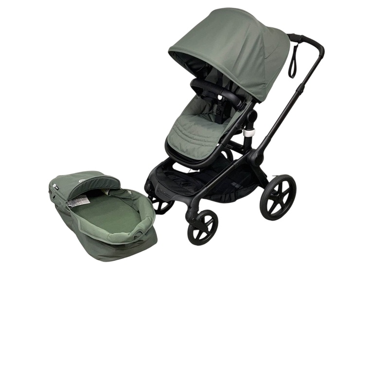 Bugaboo Fox 5 Stroller, 2023, Black Frame, Forest Green