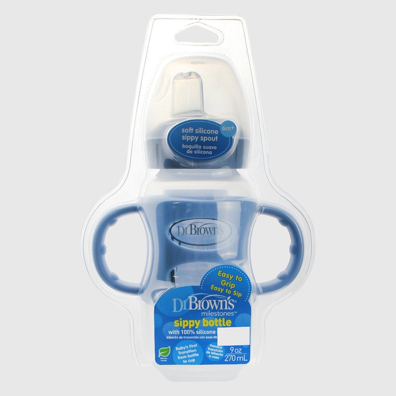 Dr. Brown’s Wide-Neck Sippy Bottle – Blue