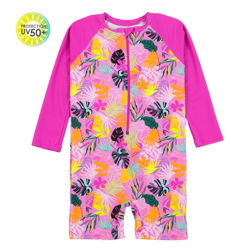 One-Piece Long Sleeve Rashguard Swimsuit