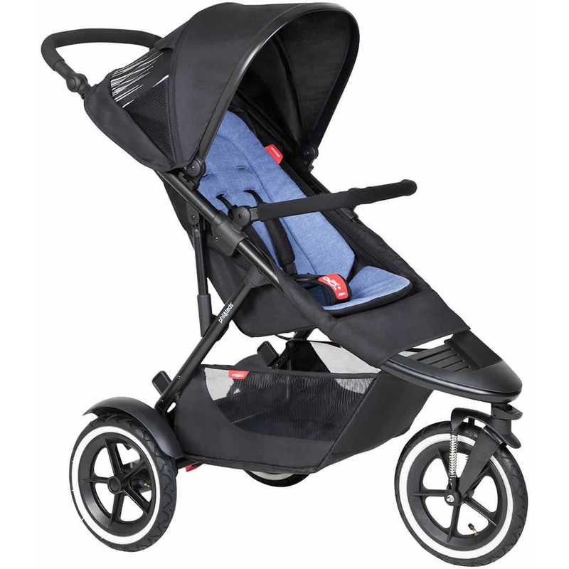 Phil & Teds Sport Stroller & Liner – Black/Sky