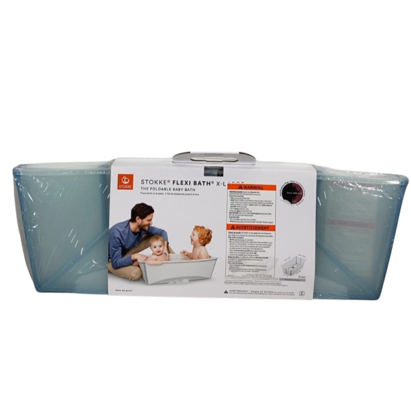 Stokke Flexi Bath Foldable Baby Bathtub, Ocean Blue, XLarge