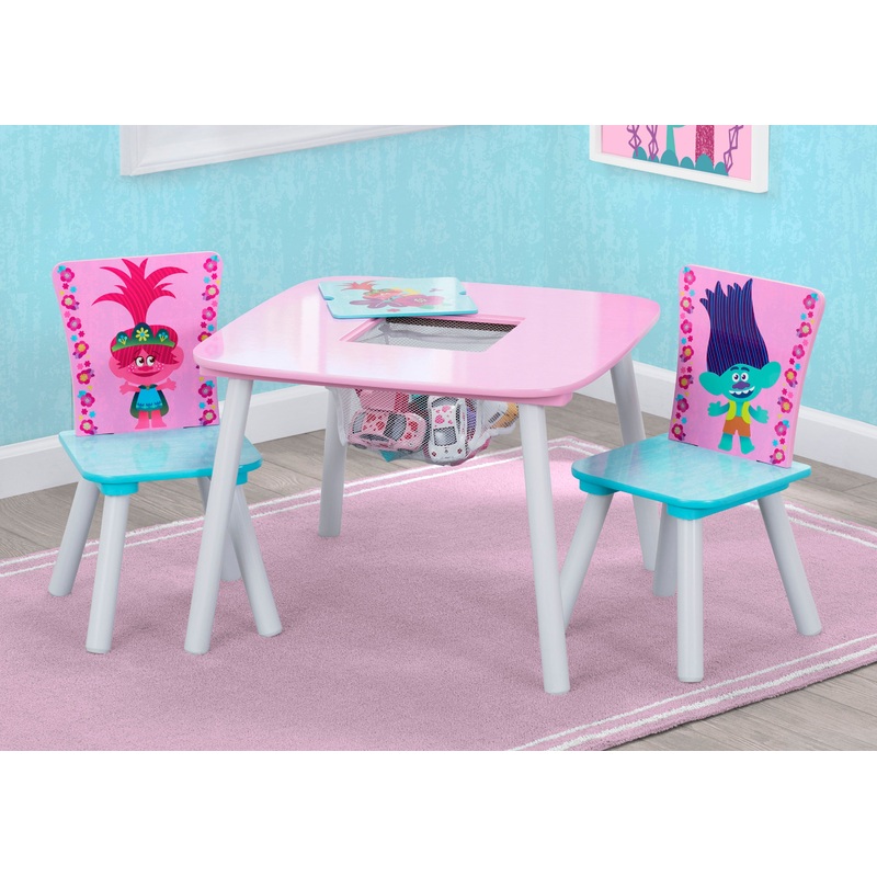 Trolls World Tour Table and Chair Set with Storage
