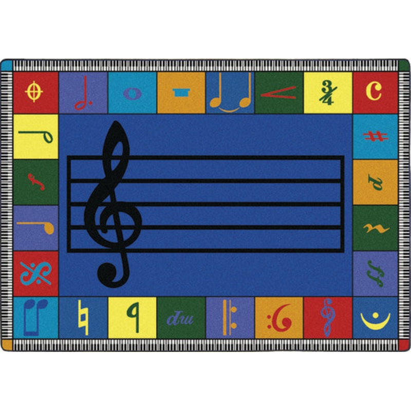 Note Worthy Rug, 7’8″ x 10’9″ Rectangle
