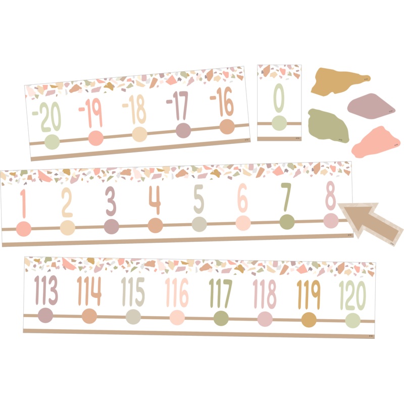 Terrazzo Tones Number Line (-20 to +120) Bulletin Board Set