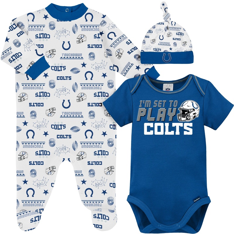 3-Piece Baby Boys Colts Bodysuit, Sleep ‘N Play & Cap Set