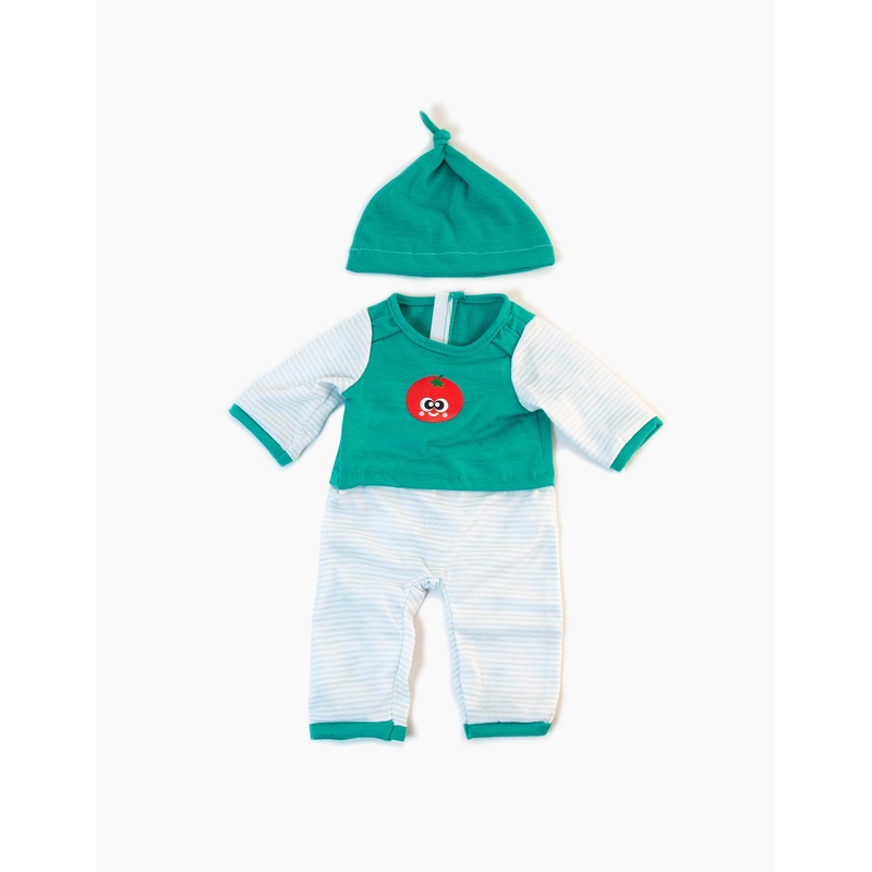 Cold Weather Green Stripes Pajamas 15 3/4