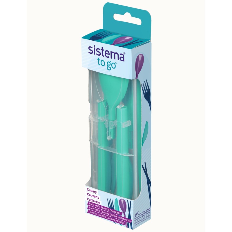 Sistema Plastic Cutlery Set  Turquoise