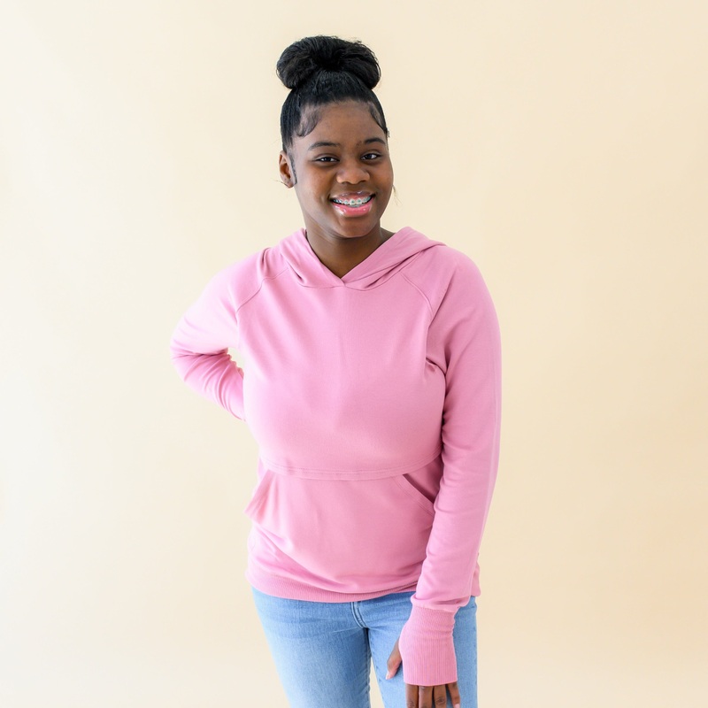 Women’s French Terry Nursing Hoodie in Apple Blossom