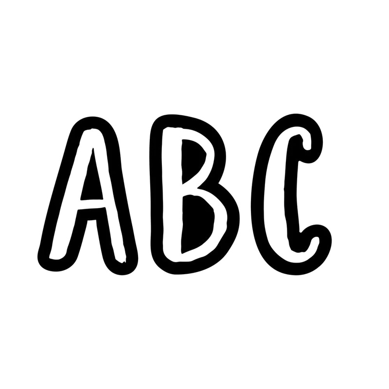 Bold & Bright Classroom Caf 2″ Letter Stickers