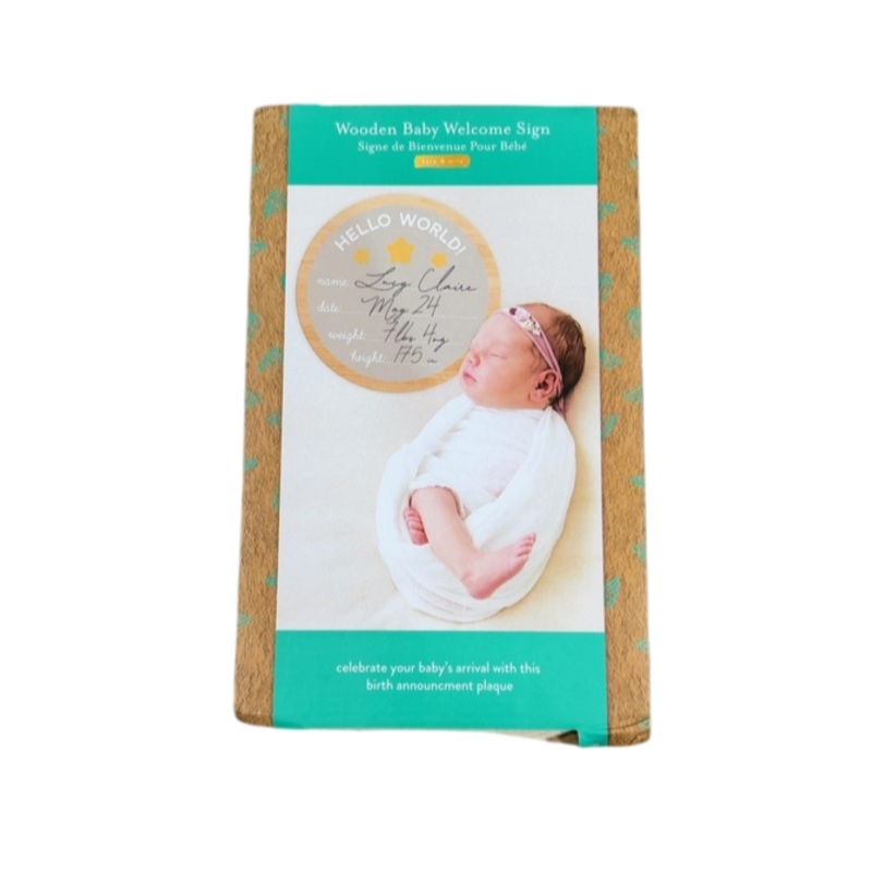 Kate & Milo Hello World Fill-in Wooden Photo Prop