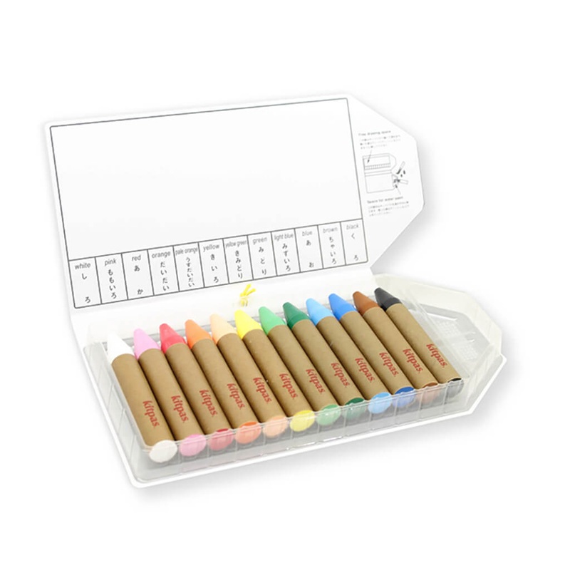 Kitpas Art Crayons Large 12 Colors