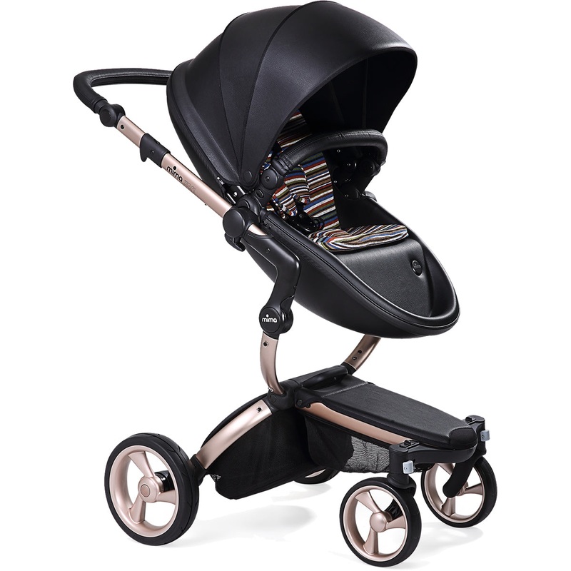 Mima 2019 Xari Complete Stroller, Rose Gold – Black / Autumn Stripes