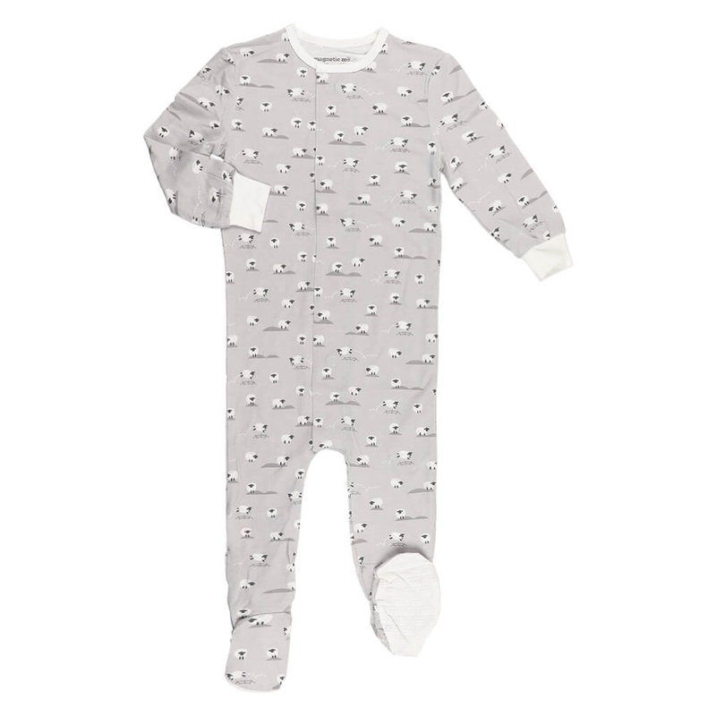 Modal Footie Baa Baa Baby Grey