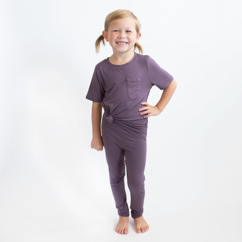 Toddler Crew Neck Tee in Currant