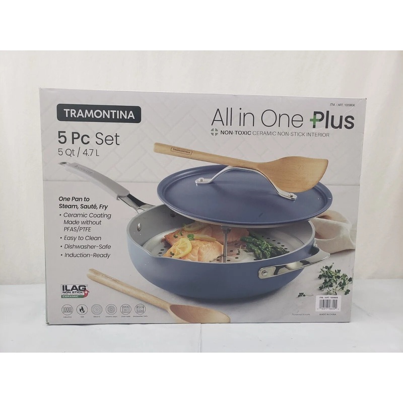 Tramontina 5-Quart All-in-One Pan, Blue (See Description)