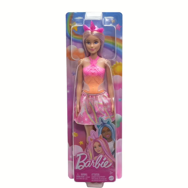 Barbie Unicorn Doll  Pink Hair & Rainbow Outfit