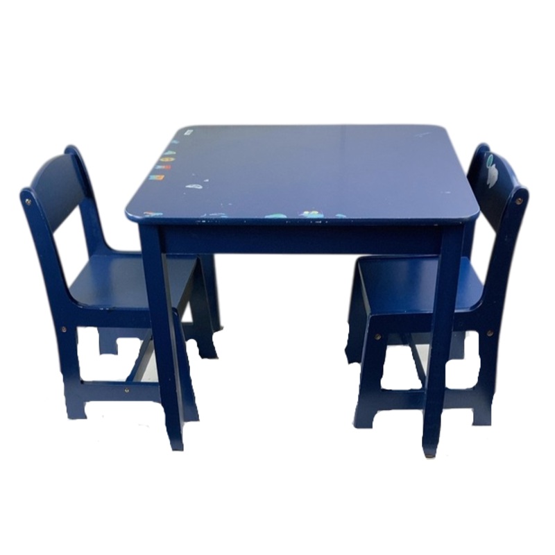 Delta Children MySize Kids Wood Table and Chair Set, Blue