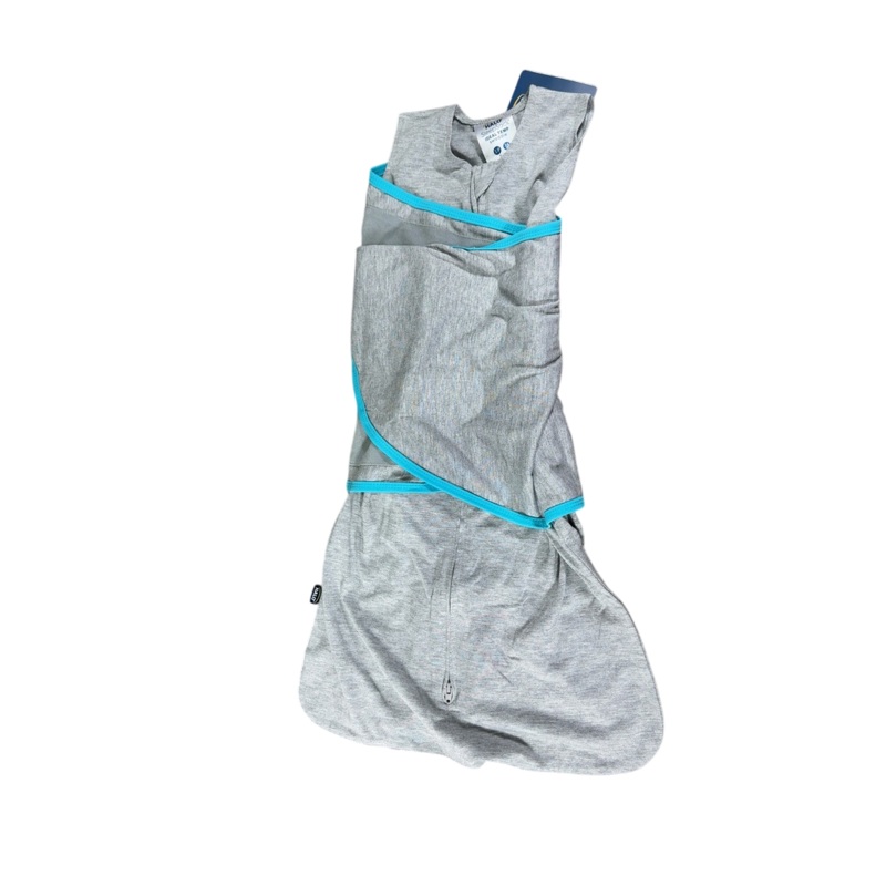 Halo Ideal Temp Swaddle, Grey/Aqua, Small