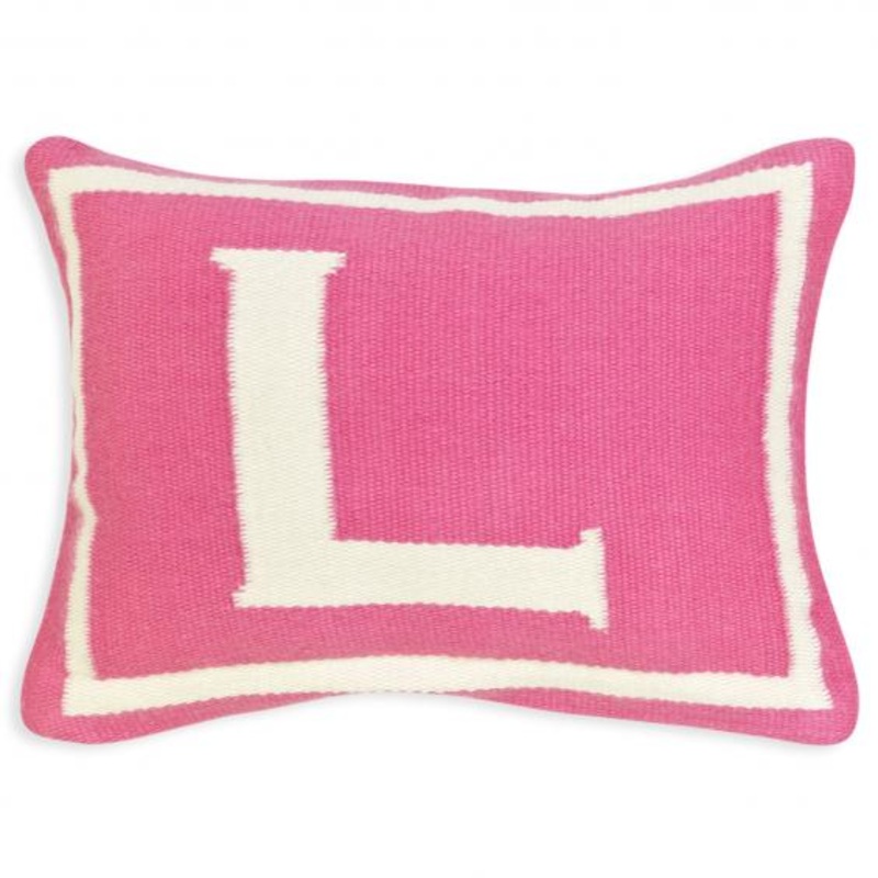 Jonathan Adler Junior Letter L Pillow in Pink