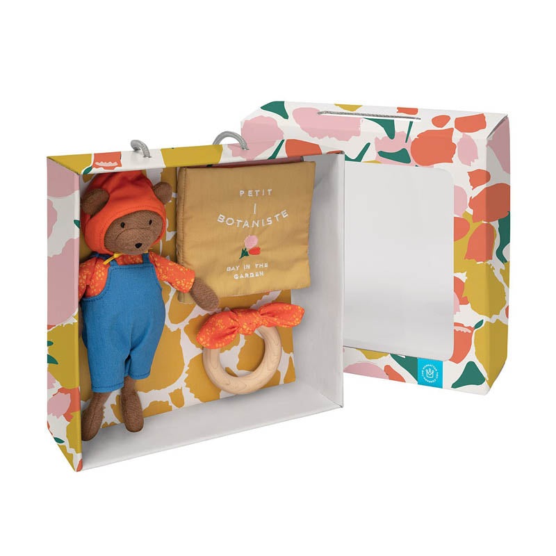 Soft Book, Bunny Toy & Wooden Teether Gift Set