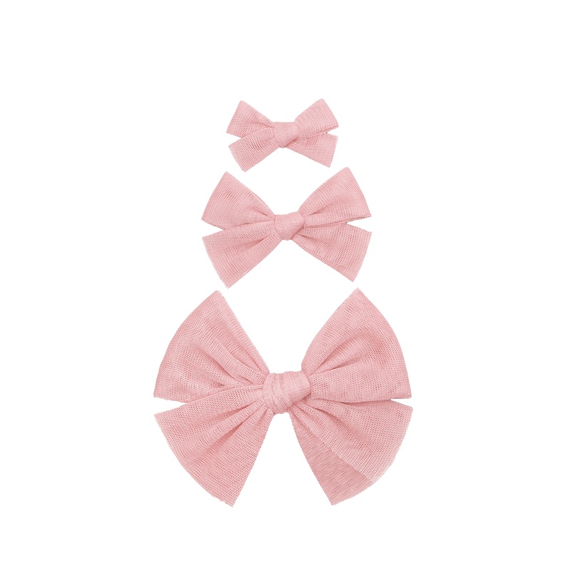 Tulle Bow – Bubblegum Clip