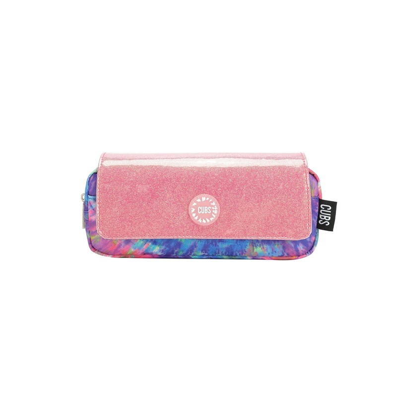 Cubs Blue And Purple Tie Dye High School Pencil Case