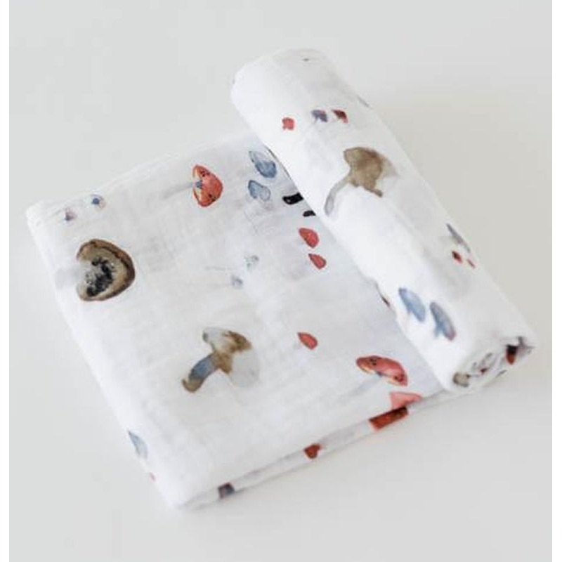 Little Unicorn Cotton Muslin Swaddle – Mushroom