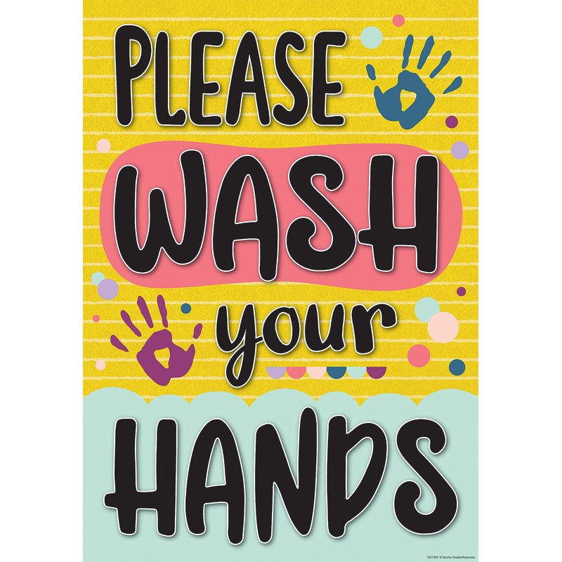 Please Wash Your Hands Positive Poster