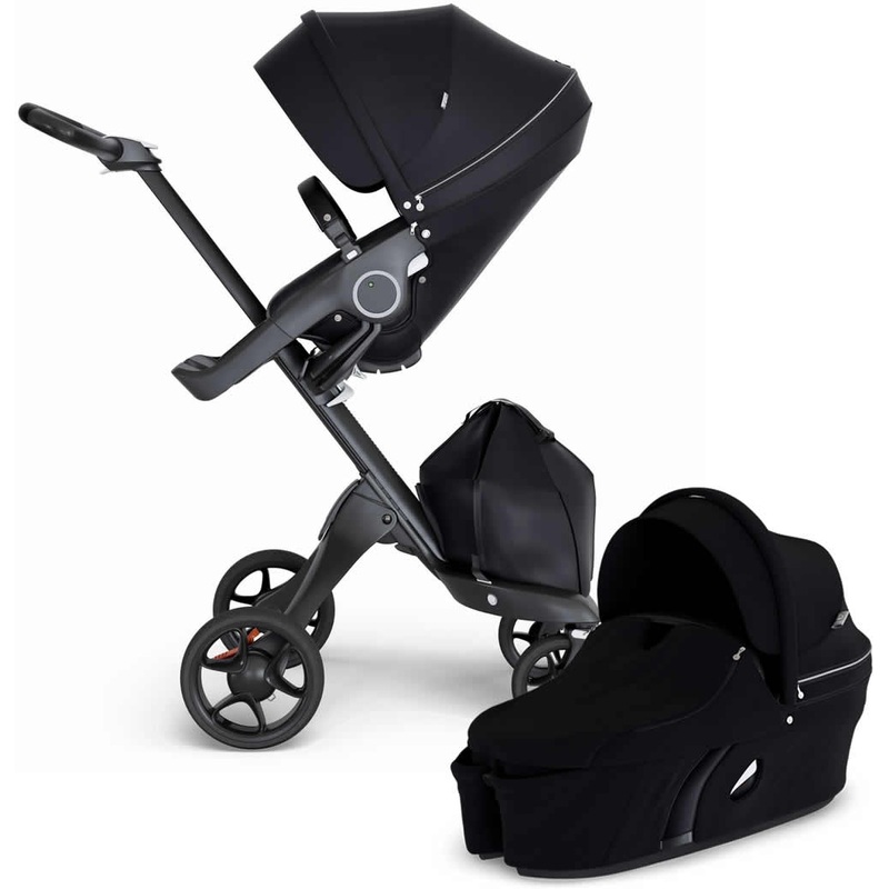 Stokke Xplory 6 Stroller & Carrycot – Black/Black/Black
