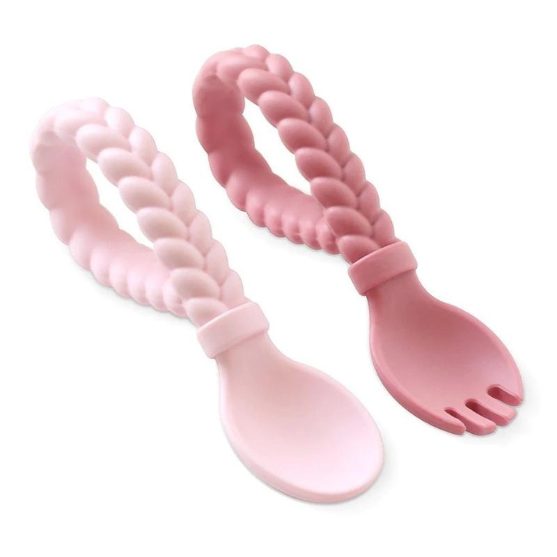 Sweetie Spoons – Silicone Baby Fork + Spoon Set