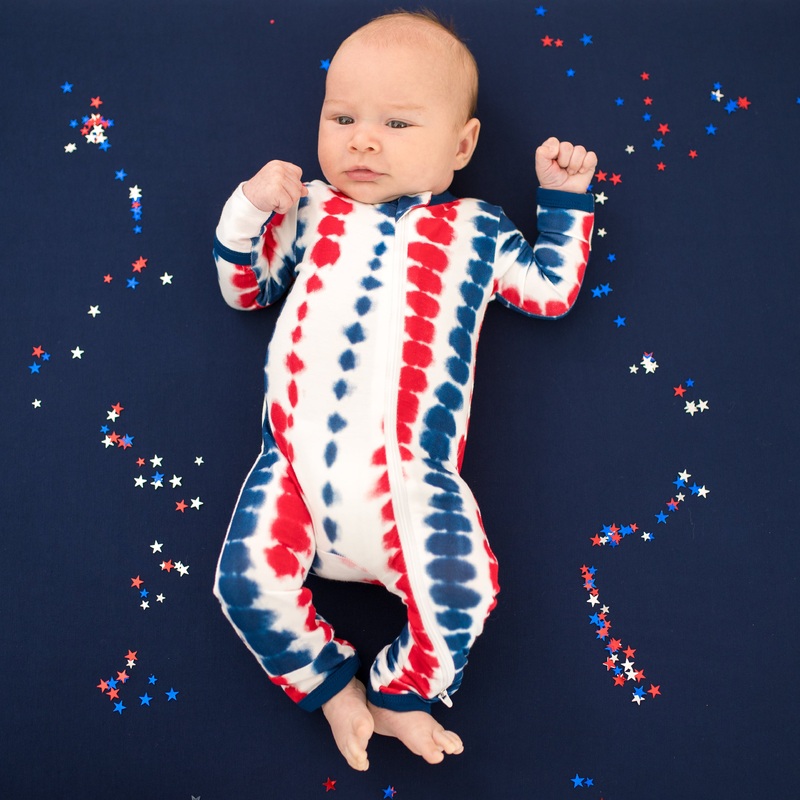 Zippered Romper in Liberty Rip Tide