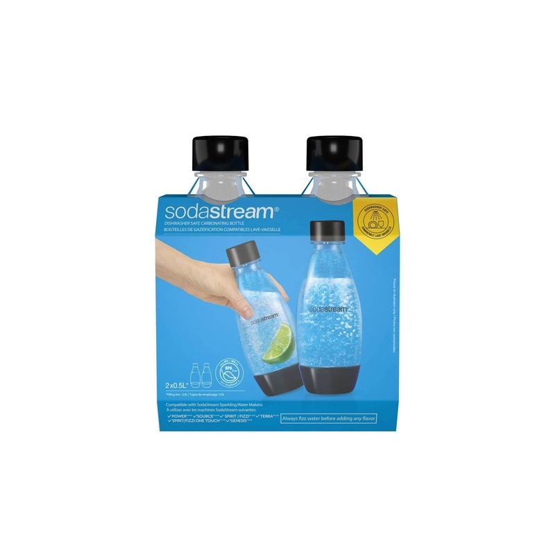 0.5L Carbonating Bottle – 2pk – Black