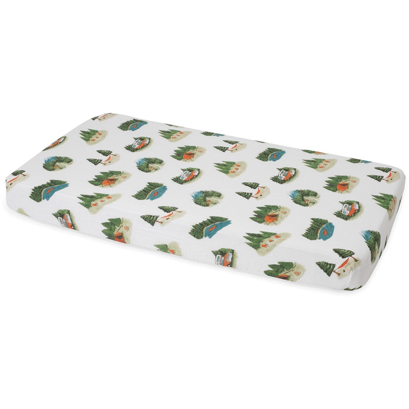 Little Unicorn Cotton Muslin Fitted Crib Sheet – Happy Camper