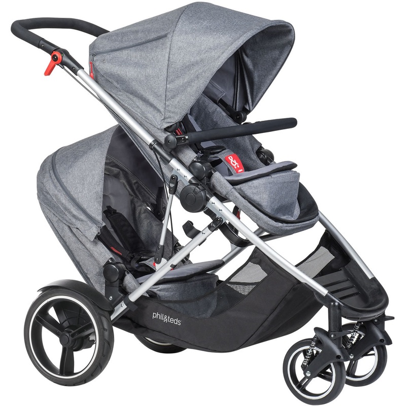 Phil & Teds Voyager Double Stroller – Charcoal Marl