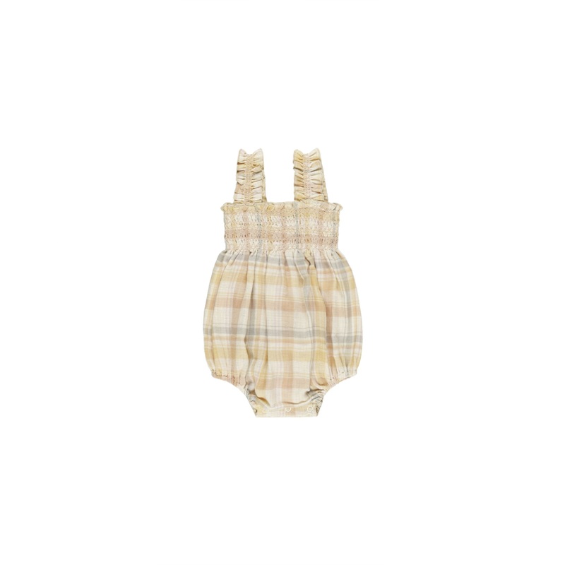 Rylee + Cru Julia Romper – Pastel Plaid