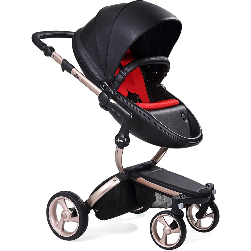 Mima 2019 Xari Complete Stroller, Rose Gold – Black / Ruby Red