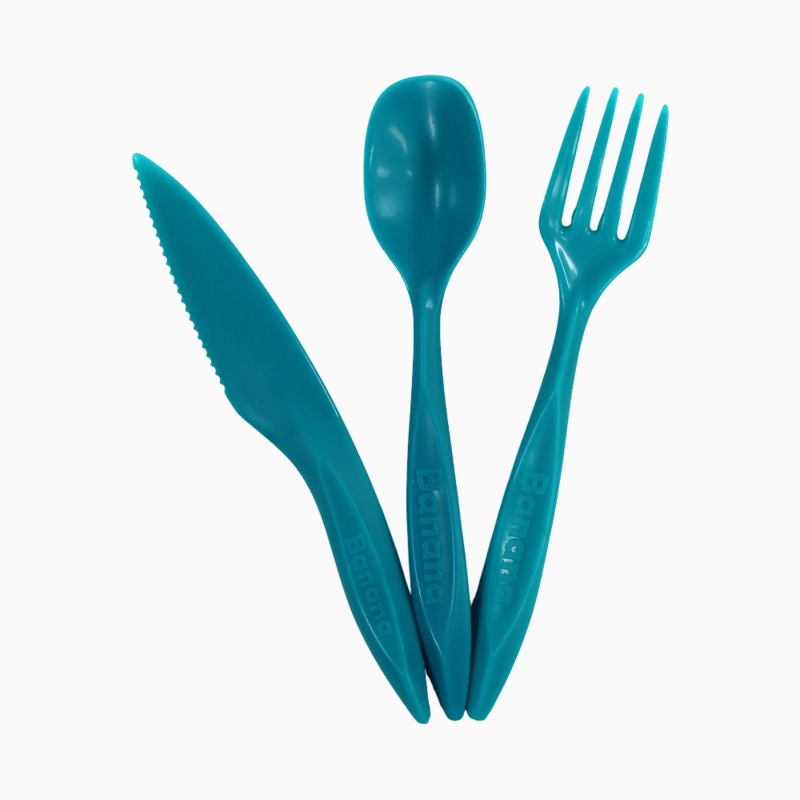 Plastic Cutlery Set  Turquoise