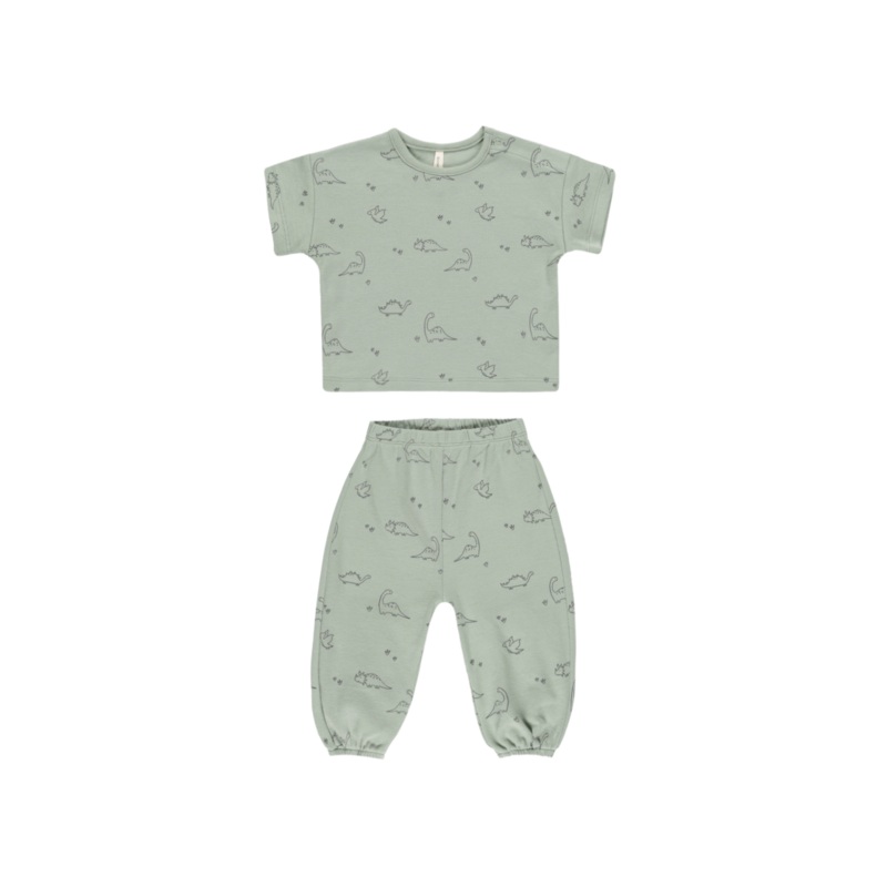Quincy Mae Jersey Tee + Pant Set – Dino